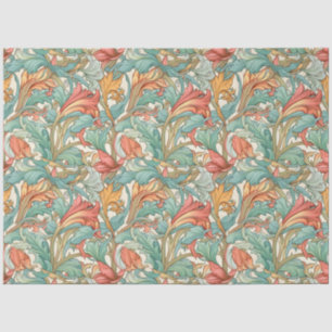 Art Nouveau Floral Wallpaper Design Decoupage Tissuepapier