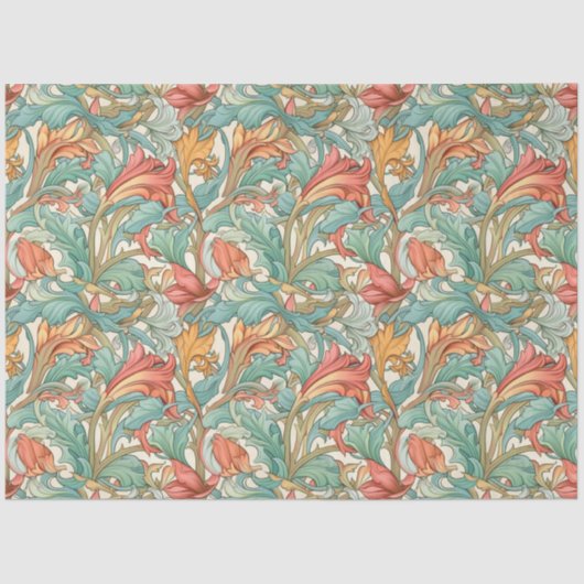 Art Nouveau Floral Wallpaper Design Decoupage Tissuepapier (Voorkant)