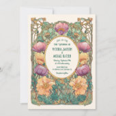 Art Nouveau Floral Wedding Invitation (Devant)