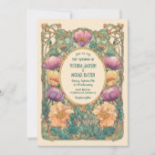 Art Nouveau Floral Wedding Invitation (Devant)