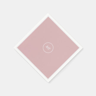 Art Nouveau Floral Wedding Pink Servet