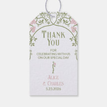 Art Nouveau Floral Wedding Thank You