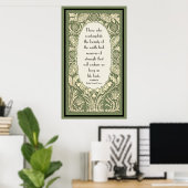 Art Nouveau Florence Border Quote Custom Size Poster (Thuiskantoor)