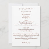 Art Nouveau Floured Wedding Uitnodiging (Achterkant)