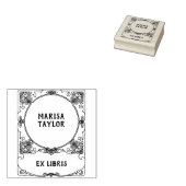 Art nouveau frame ex libris 	rubberstempel (Gestempeld)