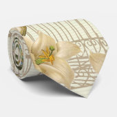 art nouveau frans lily birdcage peace ock stropdas (Opgerold)