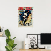 art nouveau French cancan dans ad dans Poster (Thuiskantoor)