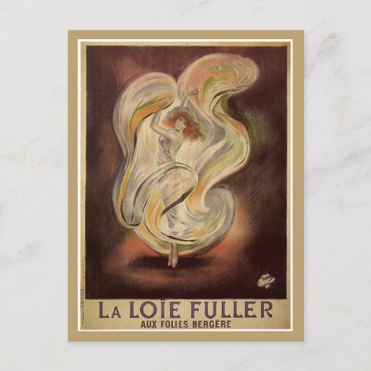  art nouveau French dans & Briefkaart (Voorkant)