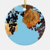 Art Nouveau Frost Druiven Keramisch Ornament (Voorkant)
