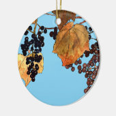 Art Nouveau Frost Druiven Keramisch Ornament (Links)