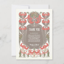 Art Nouveau Fuchsia Elegance Merci