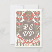 Art Nouveau Fuchsia Elegance RSVP (Dos)