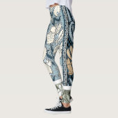 Art Nouveau, Garden Iris Flowers Leggings (Links)