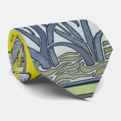  Art Nouveau, Garden Iris Flowers Stropdas (Opgerold)