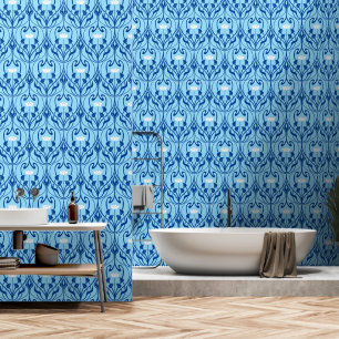 Art Nouveau gebladerte & bloemmotief Behang