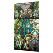 Art nouveau gebrandschilderd glas bloemmotief klembord (Links)
