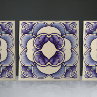 Art Nouveau-geïnspireerd Lissabon Jacaranda Blosso Tegeltje