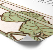 Art Nouveau geïnspireerd trouwzaalstoelindeling Poster (Hoek)