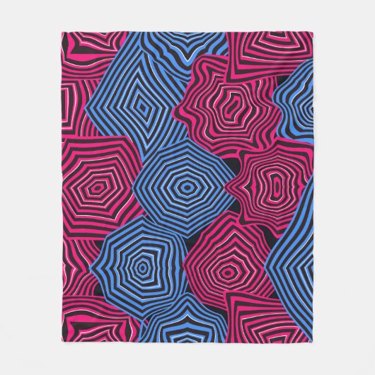 Art Nouveau Geometric Pattern Fleece Deken (Voorkant)