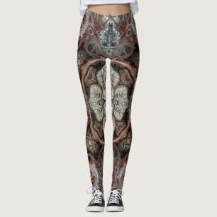 Art nouveau geometrisch  patroon leggings