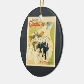 Art Nouveau, Gladiator Fietsen Keramisch Ornament (Links)