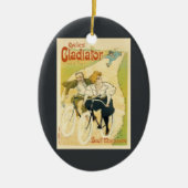Art Nouveau, Gladiator Fietsen Keramisch Ornament (Voorkant)