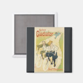  Art Nouveau, Gladiator Fietsen Magneet (Voorkant / Achterkant)