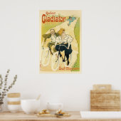 Art Nouveau, Gladiator Fietsen Poster (Keuken)