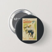 Art Nouveau, Gladiator Fietsen Ronde Button 5,7 Cm (Voorkant /achterkant)