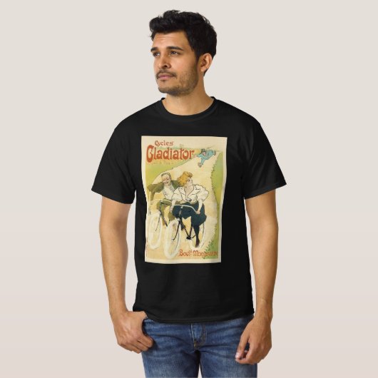 Art Nouveau, Gladiator Fietsen T-shirt (Voorkant volledig)