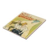 Art Nouveau, Gladiator Fietsen Tegeltje (Zijkant)