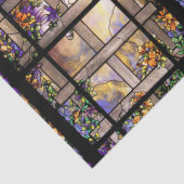 Art Nouveau Glas in lood Flowers Weefpapier Tissuepapier (Detail)