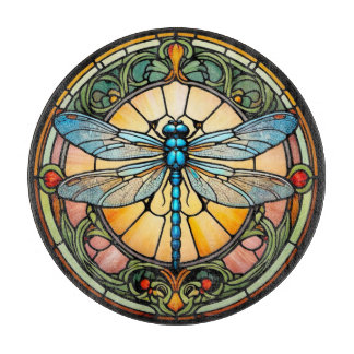 Art Nouveau Glas-in-lood Libelle Snijplank