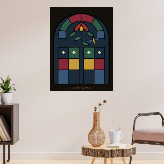 Art Nouveau Glas-in-Lood Poster