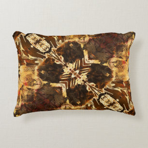 Art Nouveau: goudbruin Accent Kussen