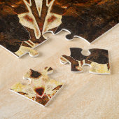 Art Nouveau: goudbruin  Legpuzzel (Zijkant)