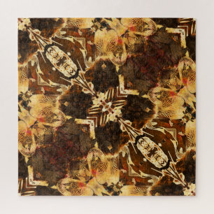 Art Nouveau: goudbruin Legpuzzel