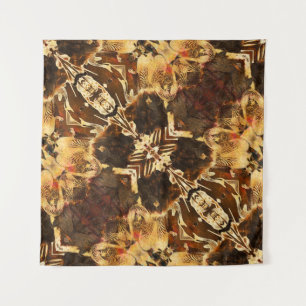 Art Nouveau: goudbruin Wandkleed