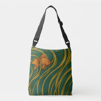 Art Nouveau Goudvis Crossbody Tas