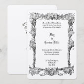 Art Nouveau Grapevine Border Wedding Kaart (Voorkant / Achterkant)