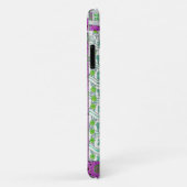 Art nouveau Grapevine florale  paarse blauwgroen Case-Mate iPhone Case (Achterkant/rechts)