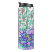 Art nouveau Grapevine florale textielkunst Thermosbeker (Geroteerd rechts)