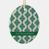 Art Nouveau Green - aangepast Keramisch Ornament (Rechts)