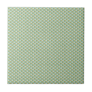 Art Nouveau Green Buttercup behang Tegeltje