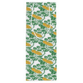 Art Nouveau Green Buttercup behang Wijn Cadeautas (Achterkant)