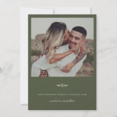 Art Nouveau Greenery Lijst Foto Save The Date (Achterkant)