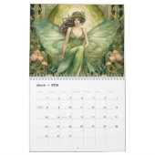 Art Nouveau Groene Fairy Fantasy Fae Vrouwen Kalender (Mar 2026)