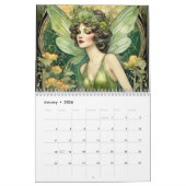  Art Nouveau Groene Fairy Fantasy Fae Vrouwen Kalender (Jan 2026)