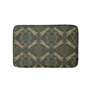 Art nouveau groene gouden libel badmat