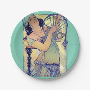 Art Nouveau Gypsy Music Dance Mucha Papieren Bordje